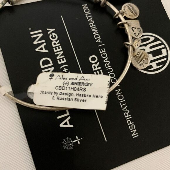 NEW Alex and Ani Charity by Design Hero Bracelet - Silver Toned Adjustable Size - Picture 2 of 7
